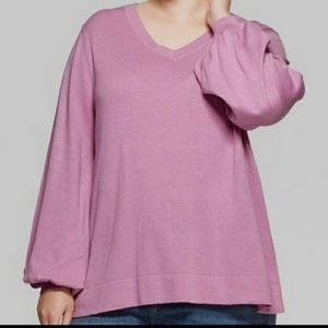 Ava&Viv Lilac Sweater; Size 3X